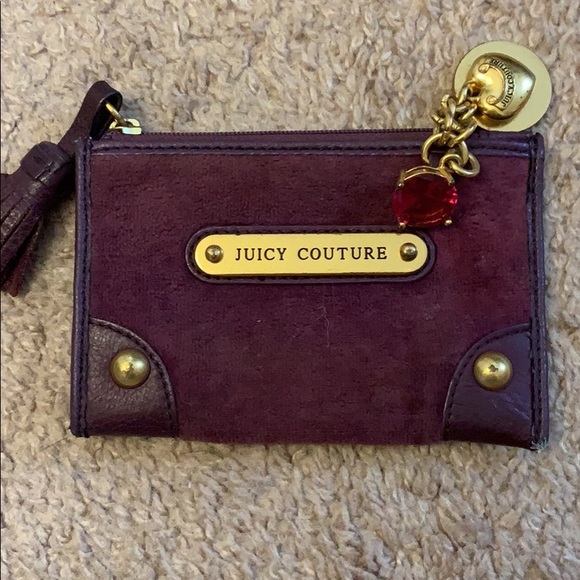 Juicy Couture Handbags - Juicy Couture maroon velour change purse wallet